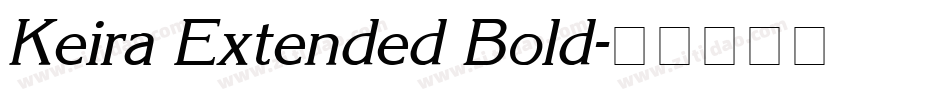Keira Extended Bold字体转换